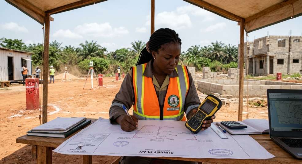 7 Myths About Land Banking in Real Estate in Lagos Nigeria 3 Land survey verification for Real Estate in Lagos Nigeria buyers.